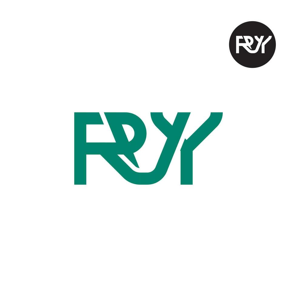 Brief rvy Monogramm Logo Design vektor