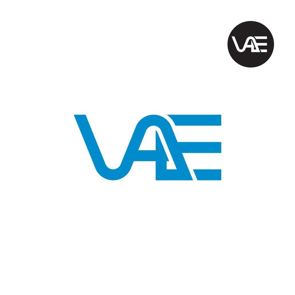 Brief vae Monogramm Logo Design vektor