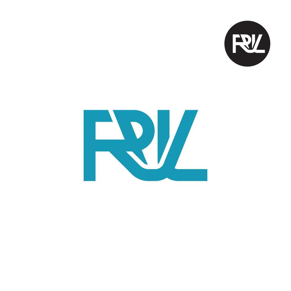 brev rvl monogram logotyp design vektor