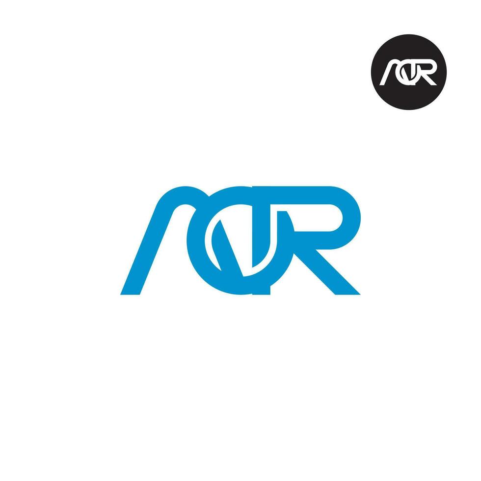 brev aor monogram logotyp design vektor