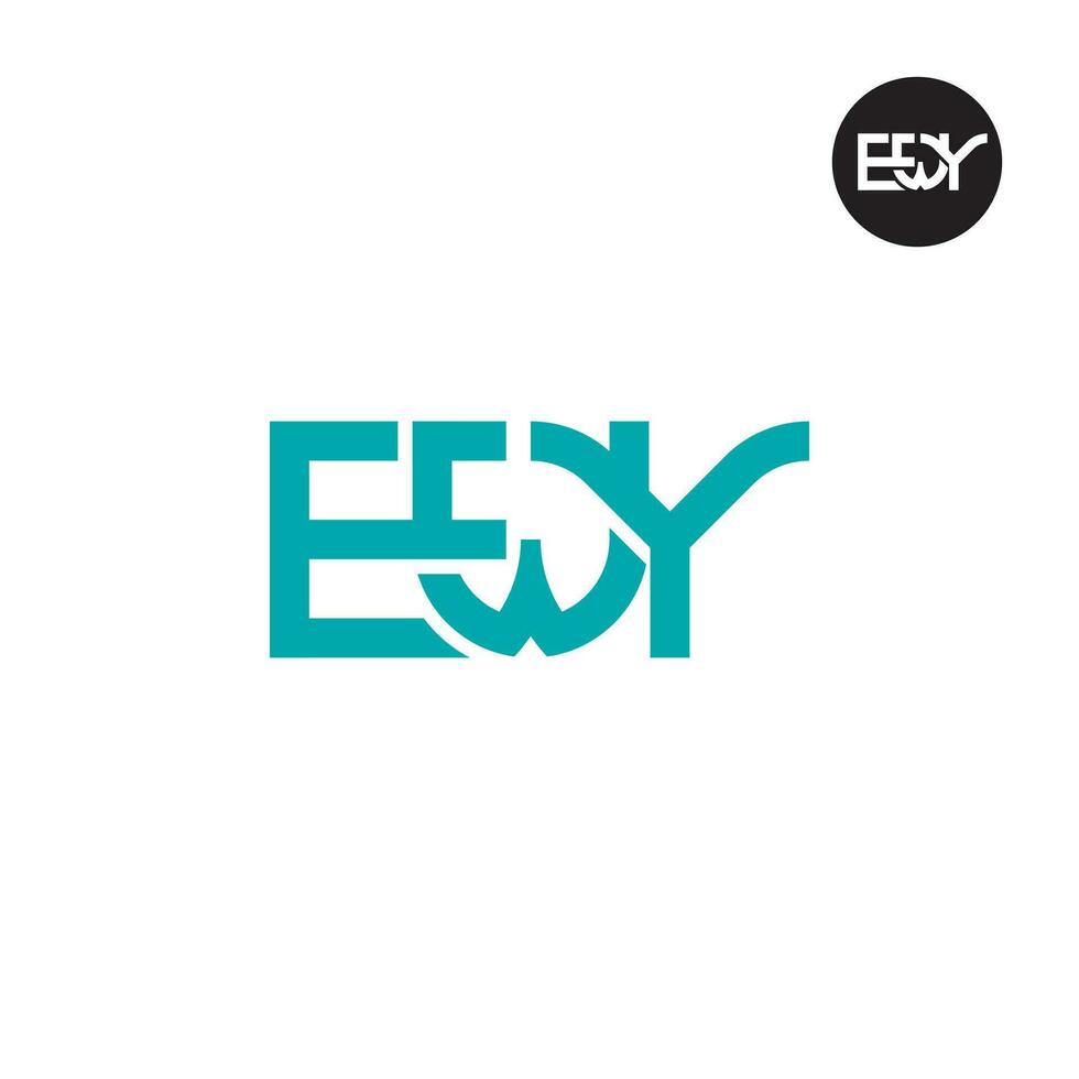 brev ewy monogram logotyp design vektor