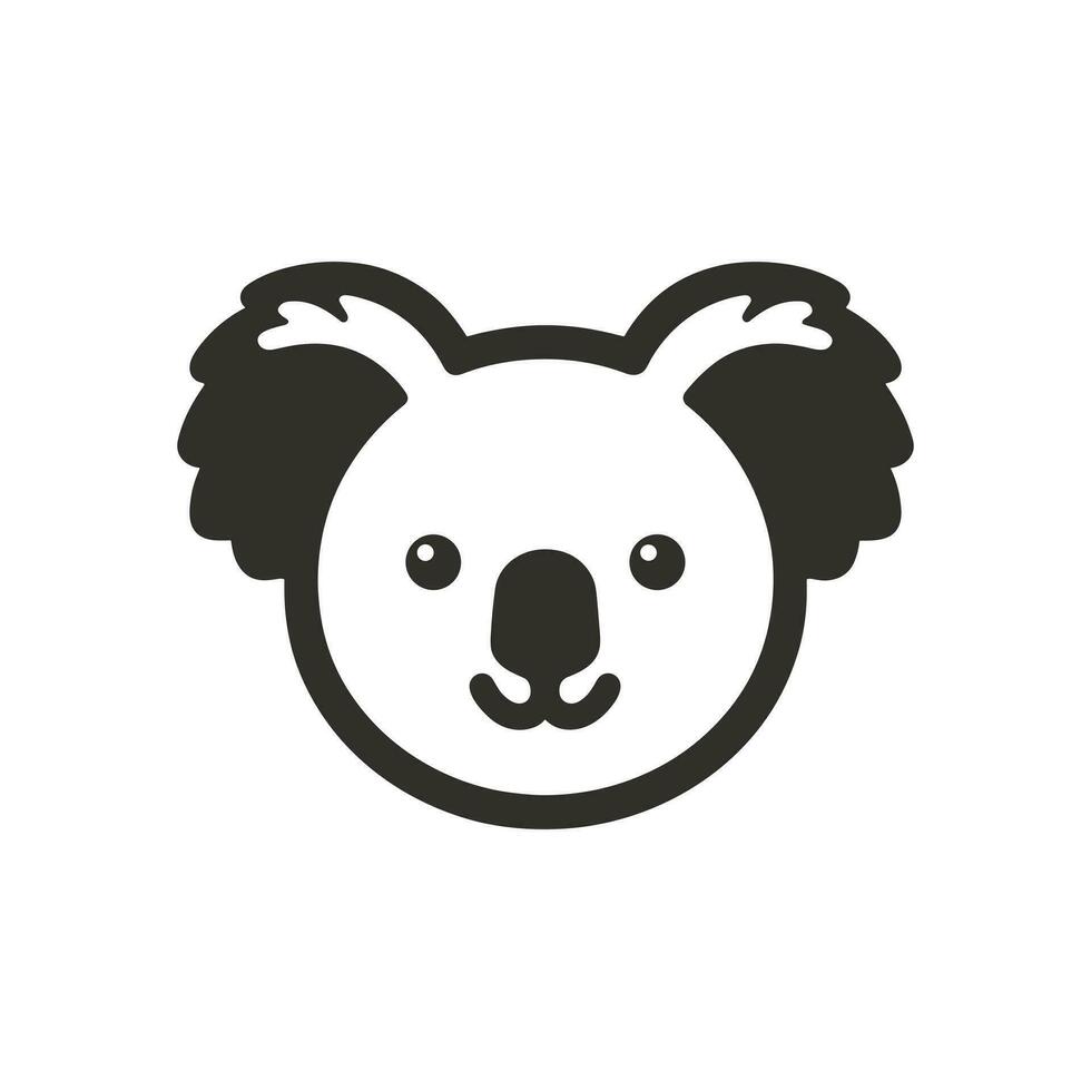 Karikatur Silhouette von ein Koala Bär Logo Symbol Symbol Vektor Illustration