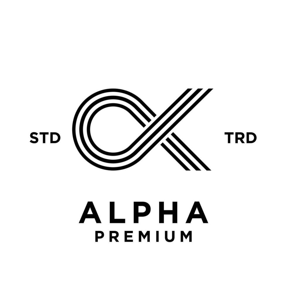 alfa brev logotyp ikon design illustration vektor