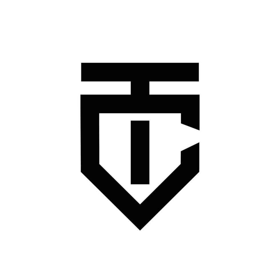 tc ct brev logotyp ikon design vektor