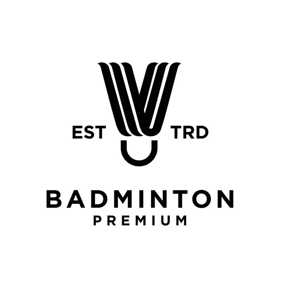 badminton abstrakt logotyp ikon design illustration vektor