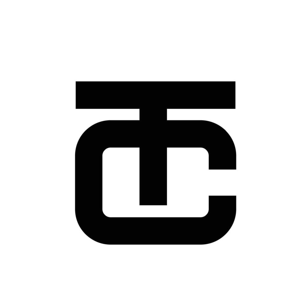 tc ct brev logotyp ikon design vektor