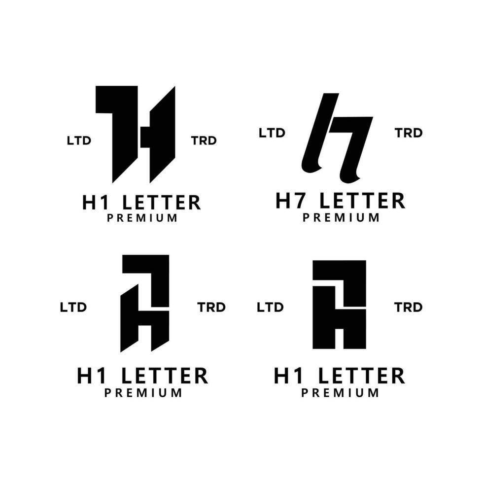 h7 brev logotyp ikon design vektor