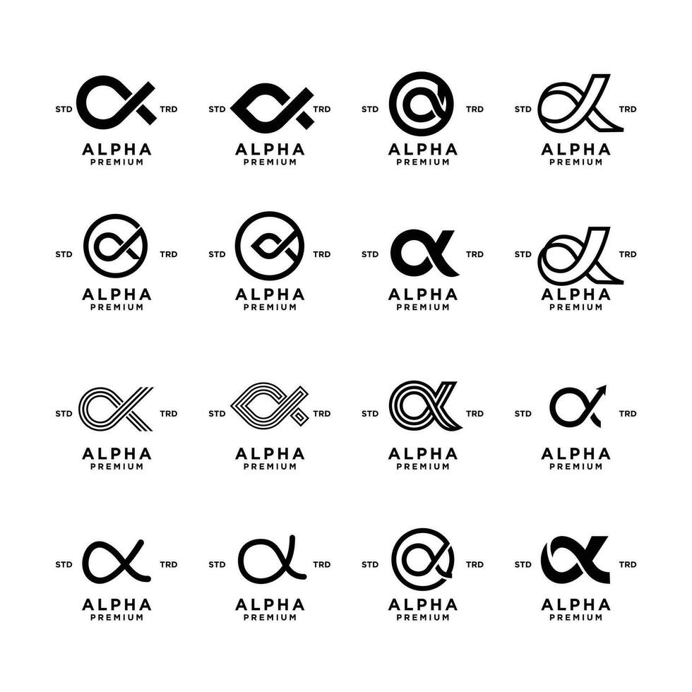 Alpha Brief Logo Symbol Design Illustration vektor
