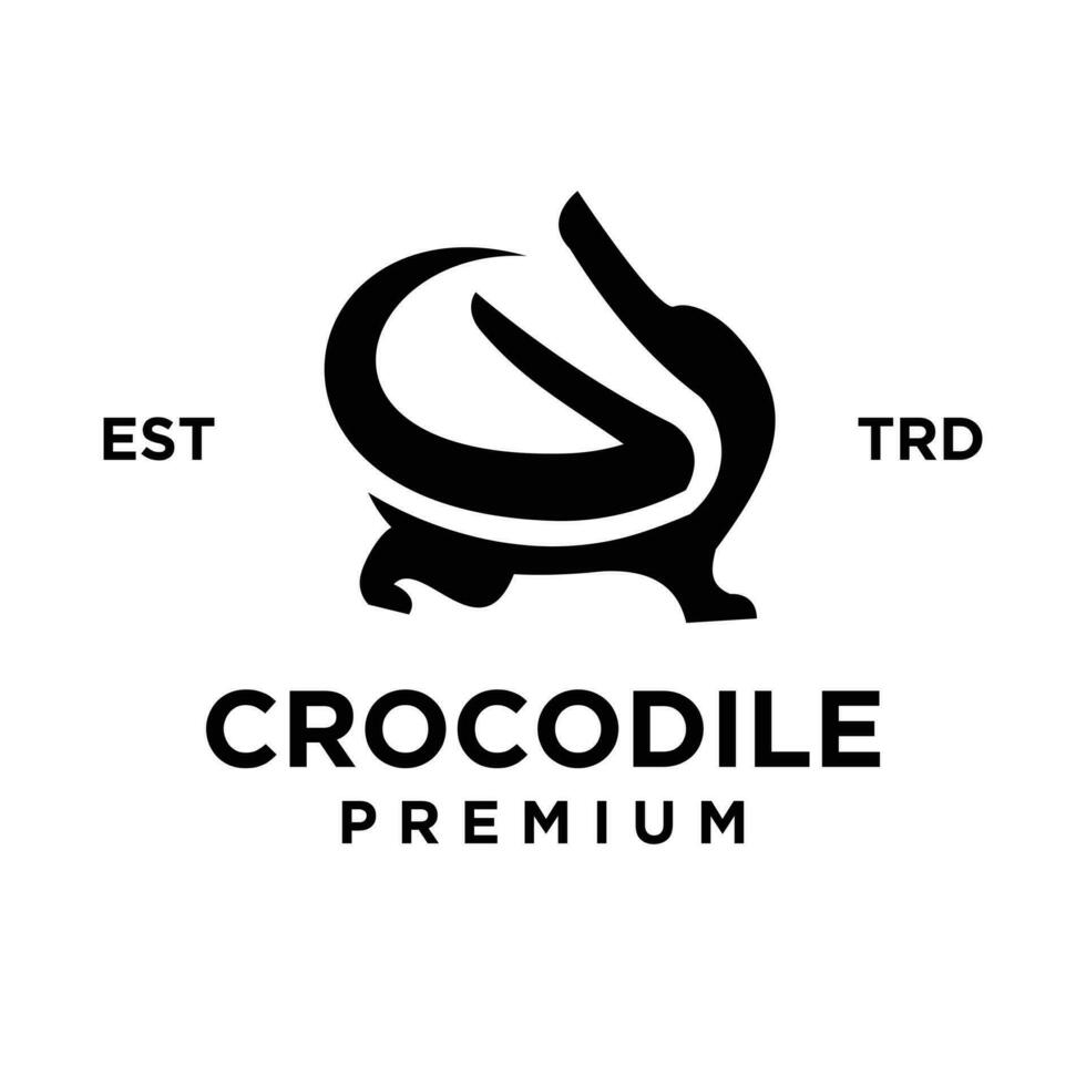 Krokodil Logo Symbol Design Illustration vektor