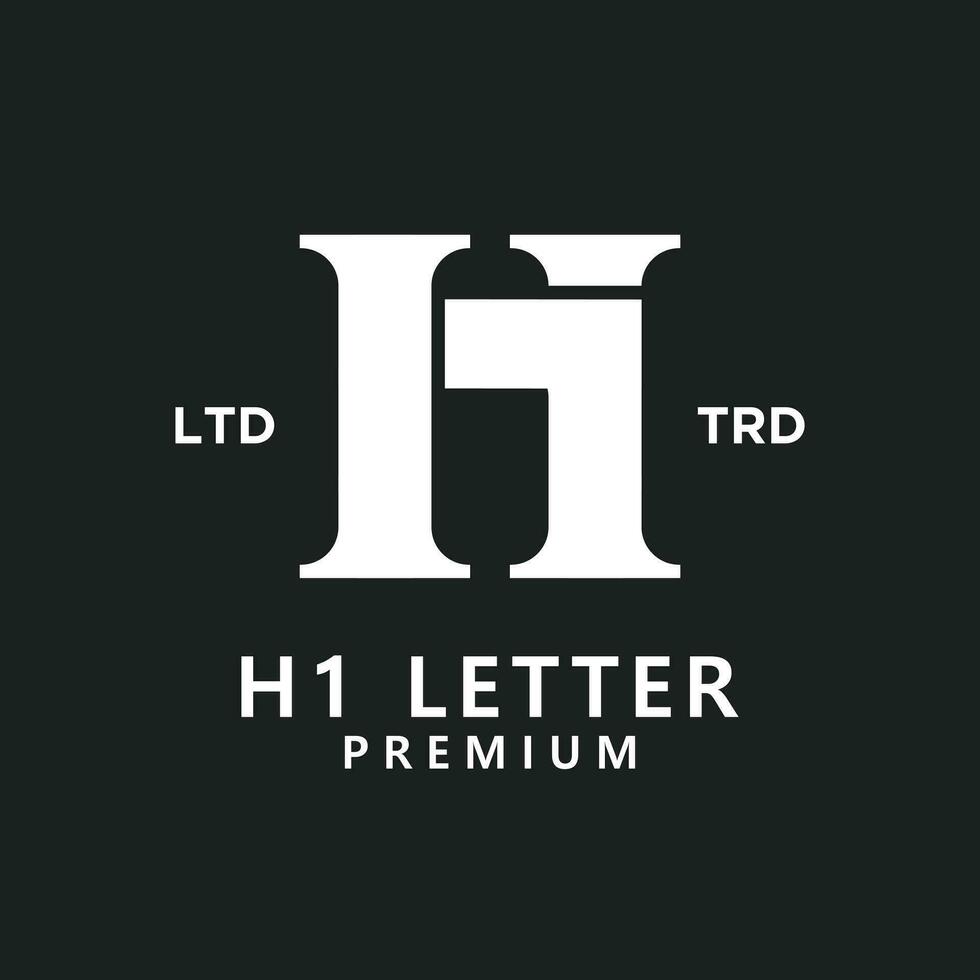 h7 brev logotyp ikon design vektor