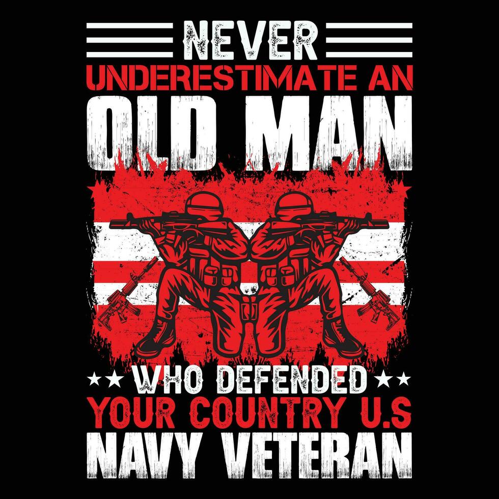alt Mann Marine Veteran, Veteran Design vektor