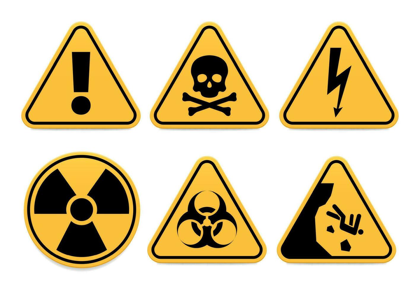 Achtung Zeichen. Sicherheit Symbol, warnen Symbol und Vorsicht isoliert vektor