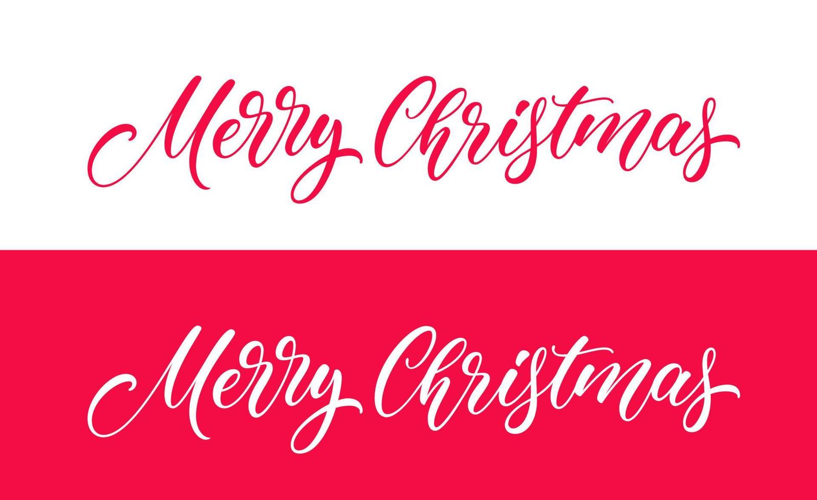 Weihnachten handgezeichnete Schriftzug. Weihnachtsbannertext. Urlaub handgeschriebene Kalligraphie. Frohe Weihnachten-Typografie-Design. vektor