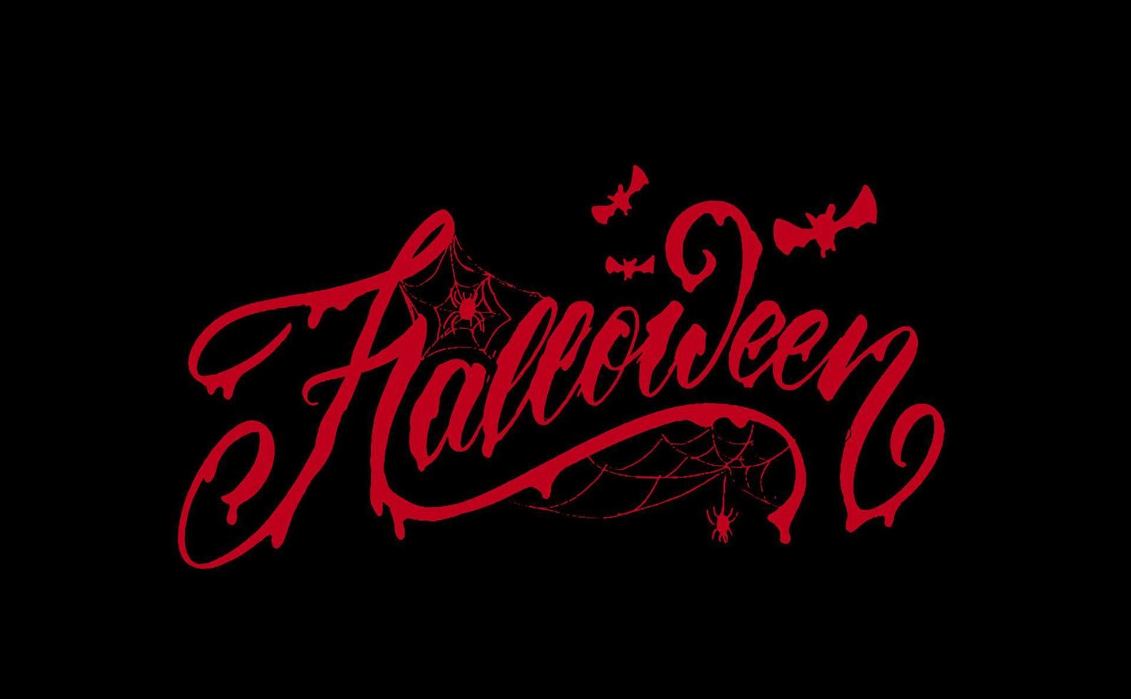 Halloween gruselig handgeschriebener Text. moderne Kalligraphie. vektor