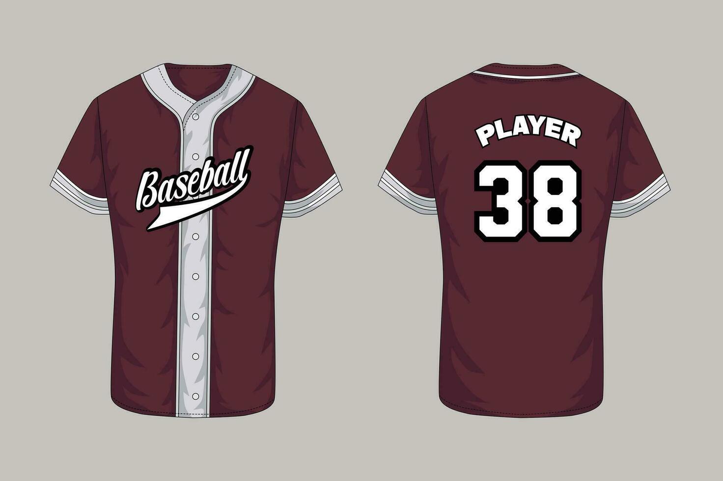 vektor baseboll jersey mall design