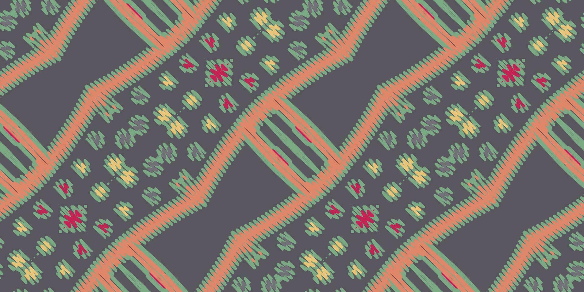 nordisch Muster nahtlos australisch Ureinwohner Muster Motiv Stickerei, Ikat Stickerei Vektor Design zum drucken endlos Arabeske Stoff dupatta Schal Bandana drucken Seide Kurta Männer