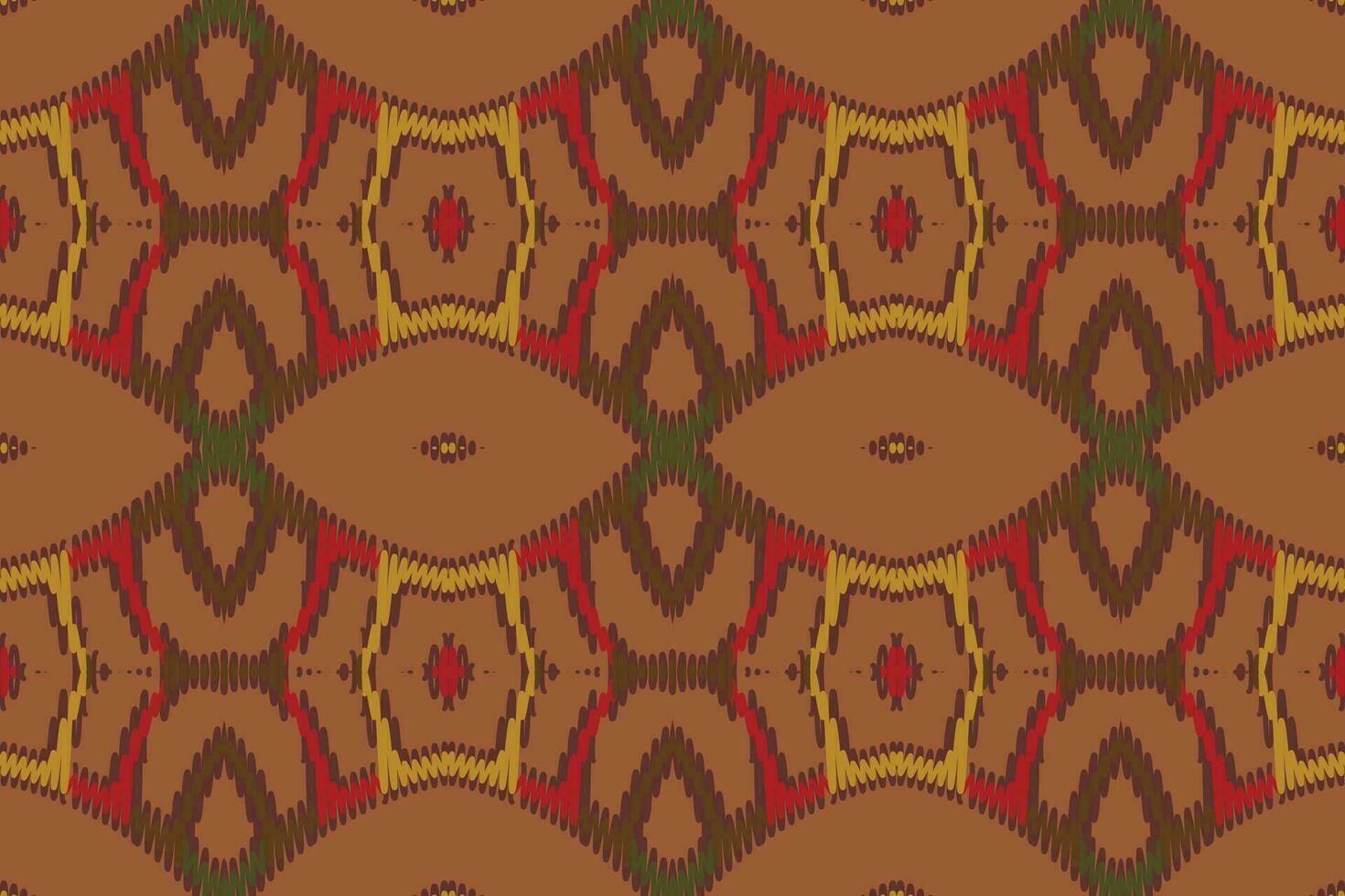 navajo Muster nahtlos skandinavisch Muster Motiv Stickerei, Ikat Stickerei Vektor Design zum drucken endlos Arabeske Stoff dupatta Schal Bandana drucken Seide Kurta Männer