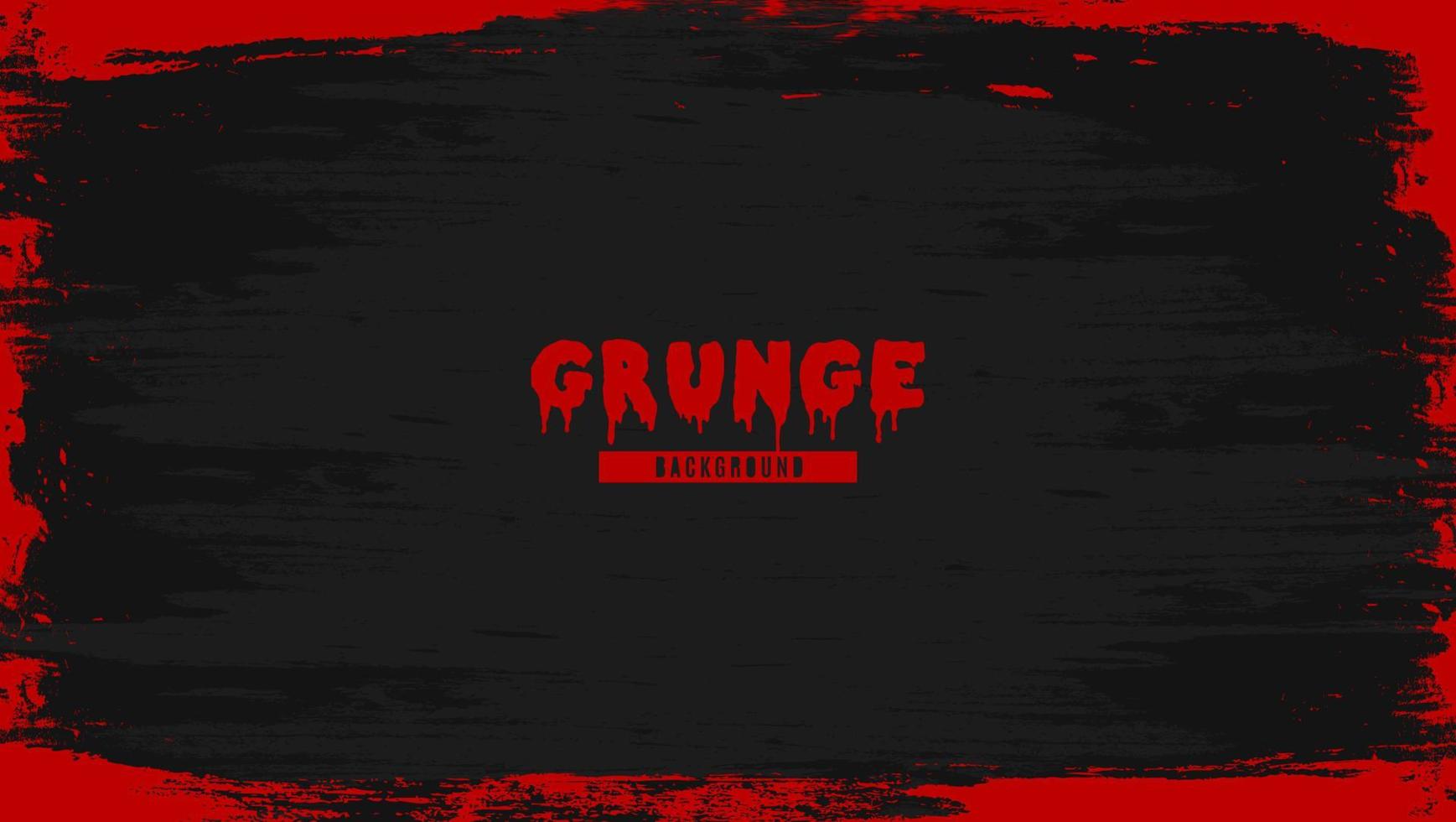 abstrakte Grunge-Textur schwarz grauer Hintergrund mit leuchtend roter Rahmenschablone vektor