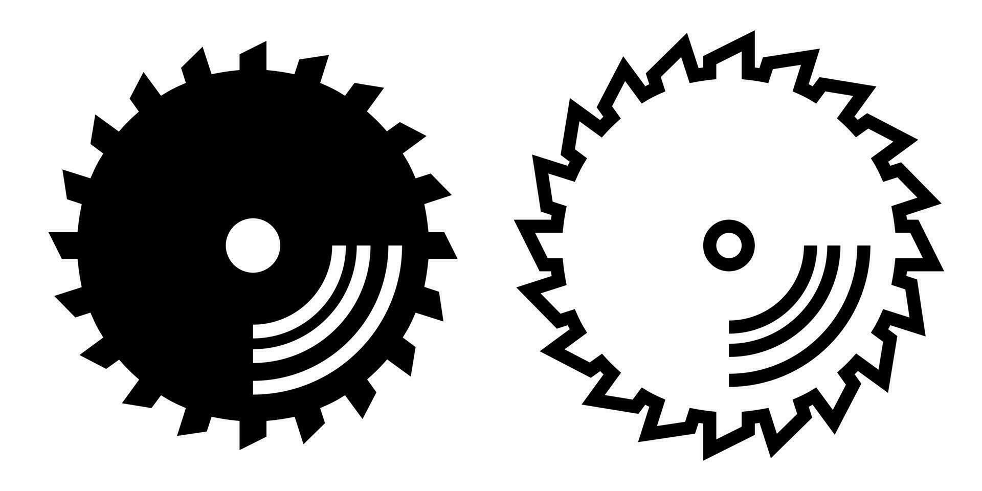 kreisförmig sah Symbol, Zeichen, oder Symbol im Glyphe und Linie Stil isoliert auf transparent Hintergrund. Vektor Illustration