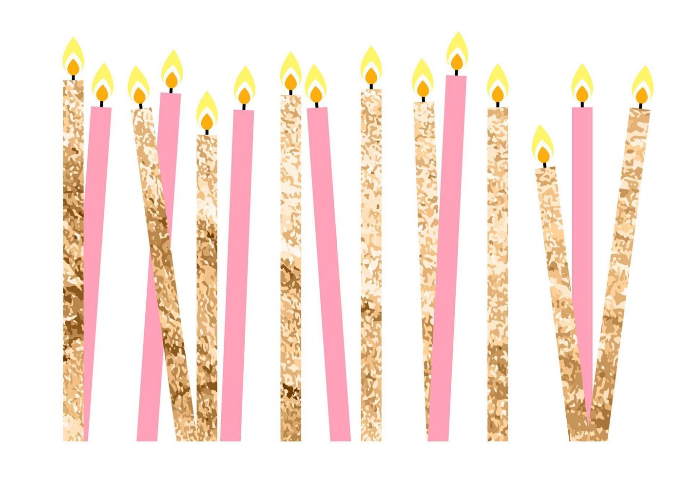 Farbe glänzend alles Gute zum Geburtstag Kerzen Vektor-Illustration vektor