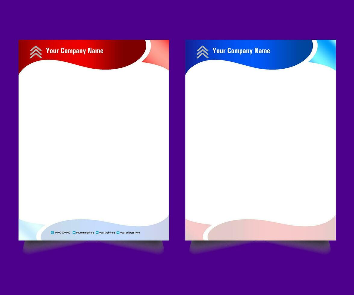 professionell företags- företag företag färgrik brev mall design med a4 storlek stationär Artikel modern brevpapper. vektor