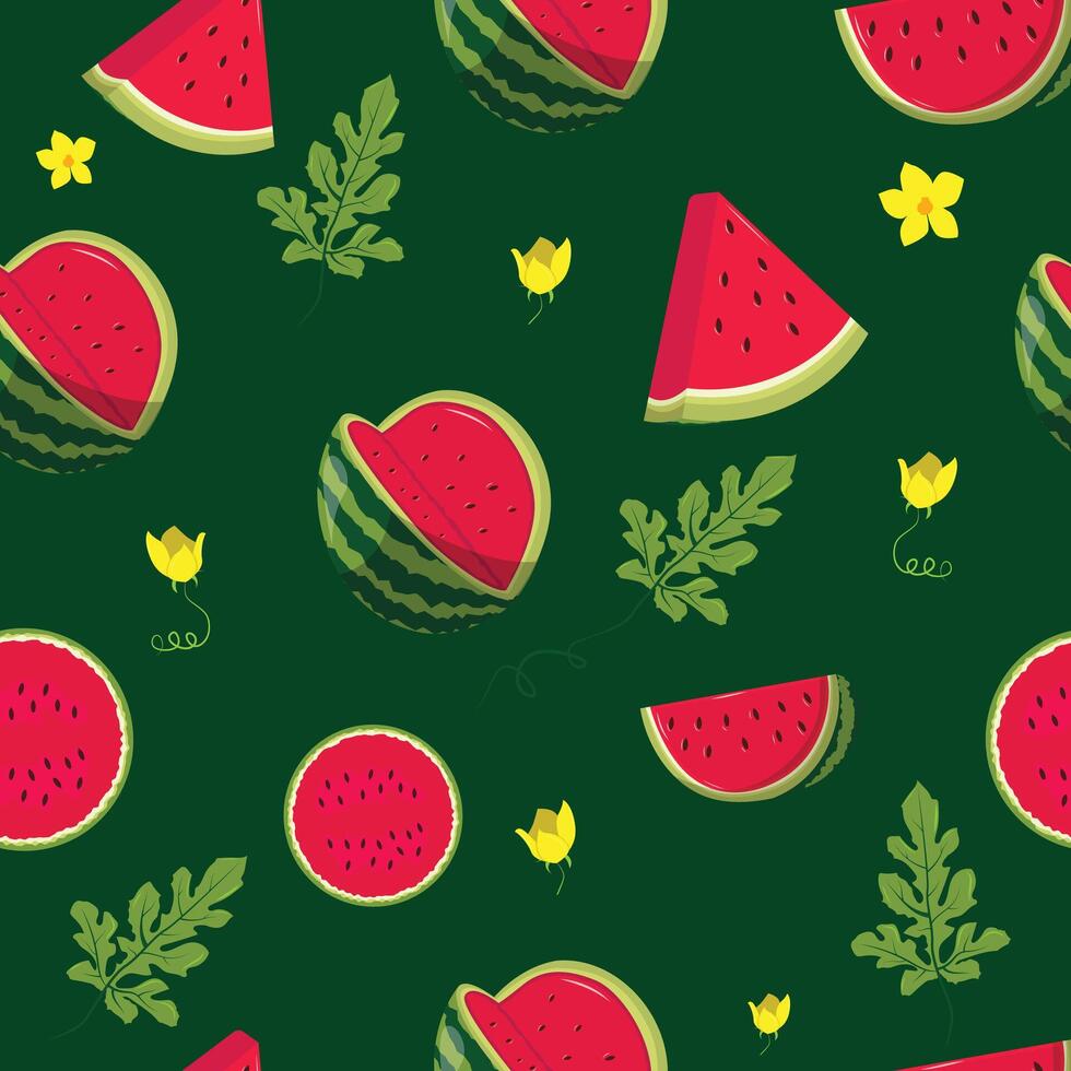 vattenmelon mönster 2 vektor