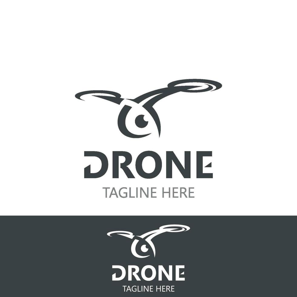 Drönare antenn med kamera vektor mall ikon. logotyp fotografi Drönare vektor. quadcopter platt stil