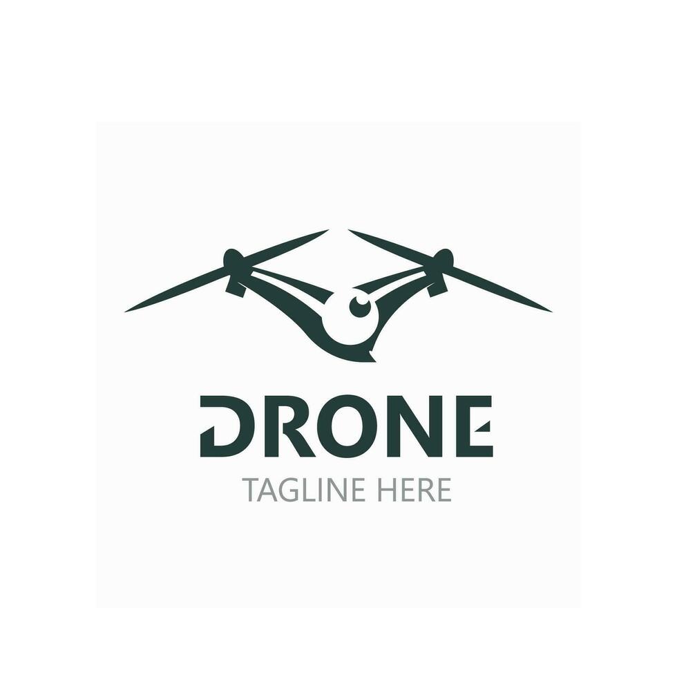 Drönare antenn med kamera vektor mall ikon. logotyp fotografi Drönare vektor. quadcopter platt stil