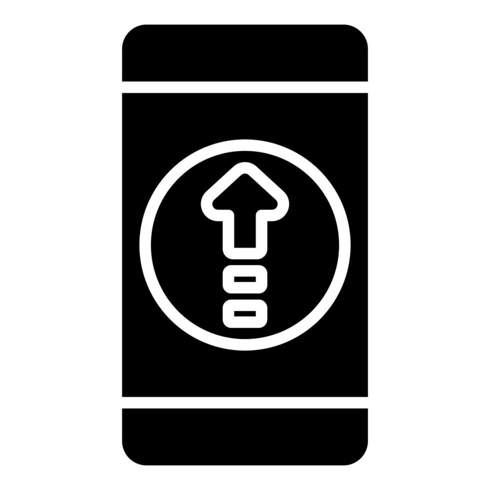 verbessert Handy, Mobiltelefon Symbol Linie Vektor Illustration