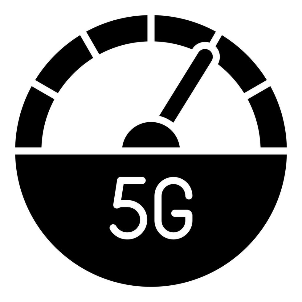 5g prestanda ikon linje vektor illustration