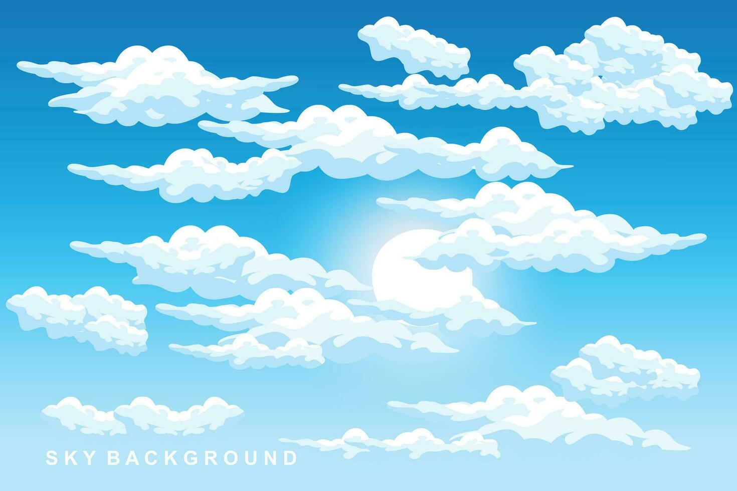 Himmel Wolke Hintergrund Design Illustration Vorlage Vektor Dekor Banner und Poster