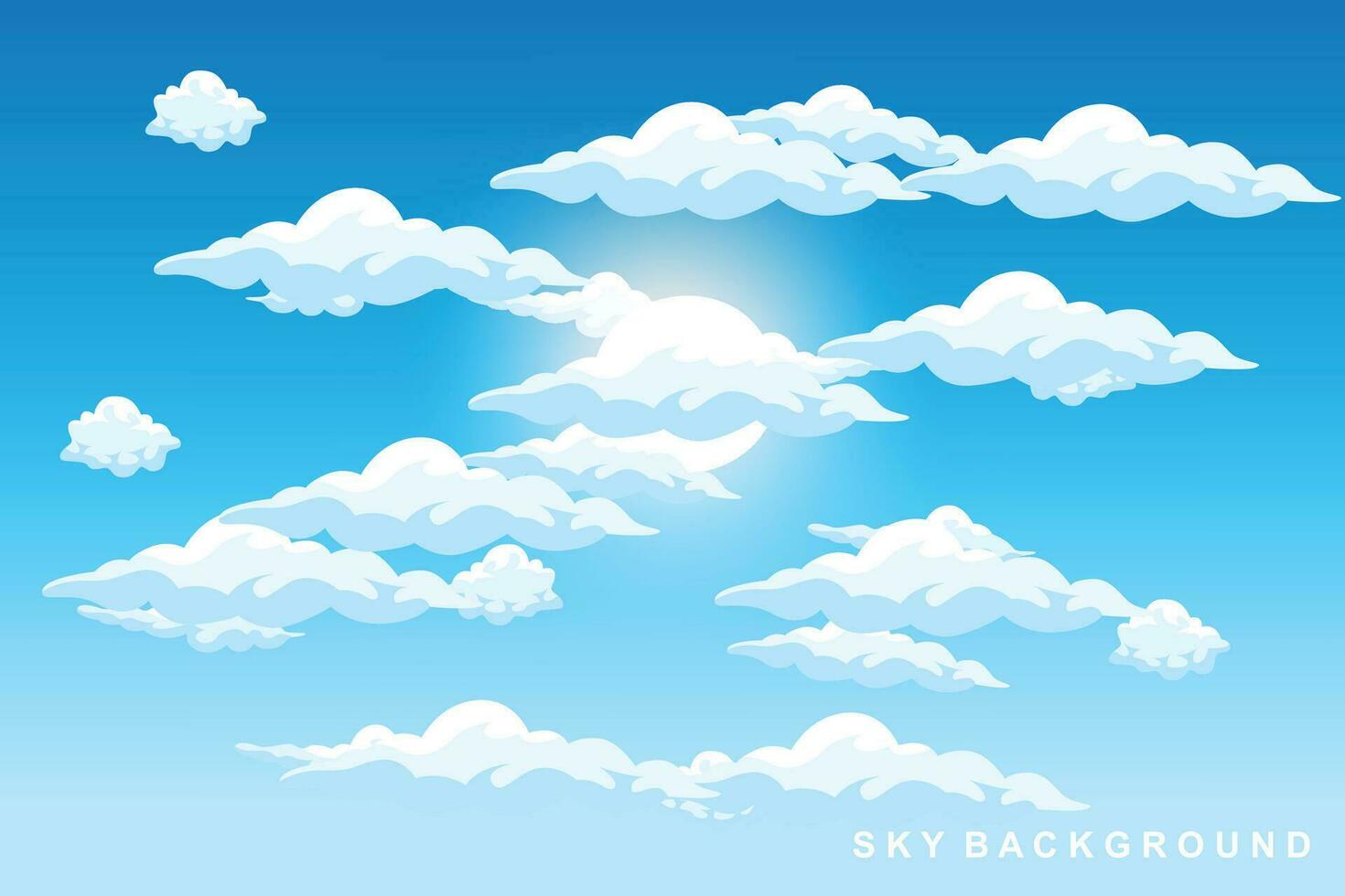 Himmel Wolke Hintergrund Design Illustration Vorlage Vektor Dekor Banner und Poster