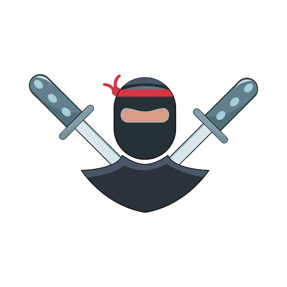 Samurai im Ninja Japan Illustration vektor