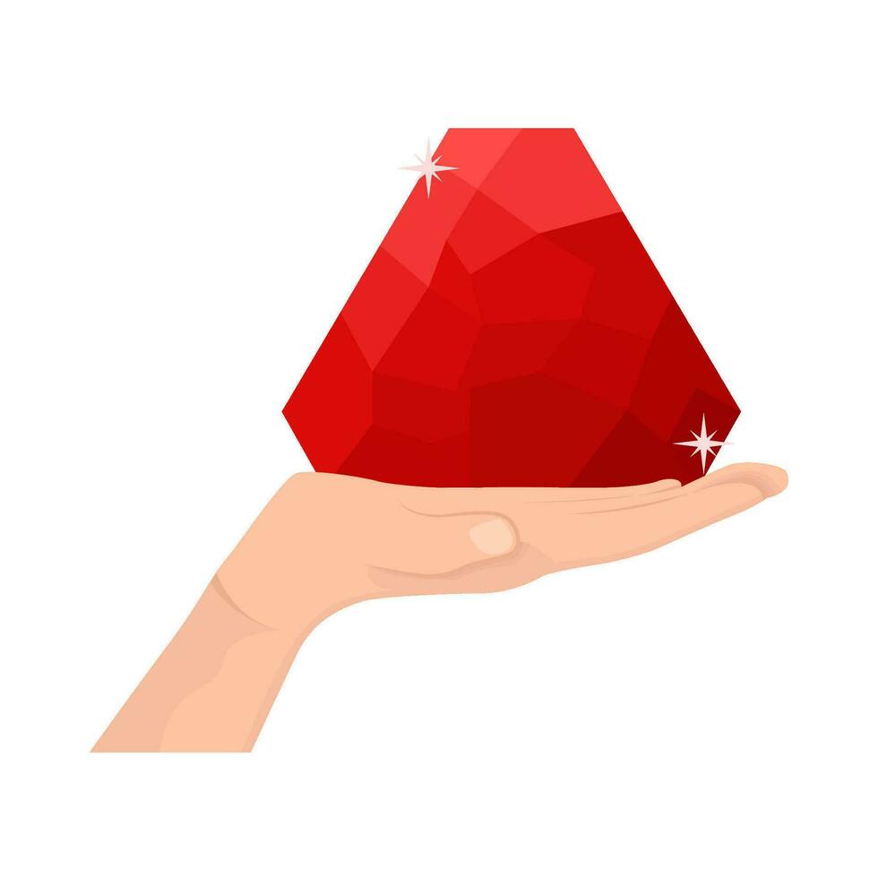 Diamant im Hand Illustration vektor