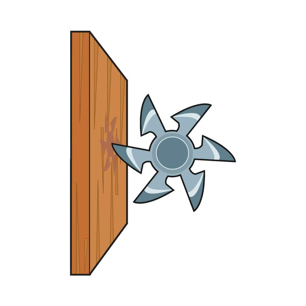 shuriken i trä- illustration vektor