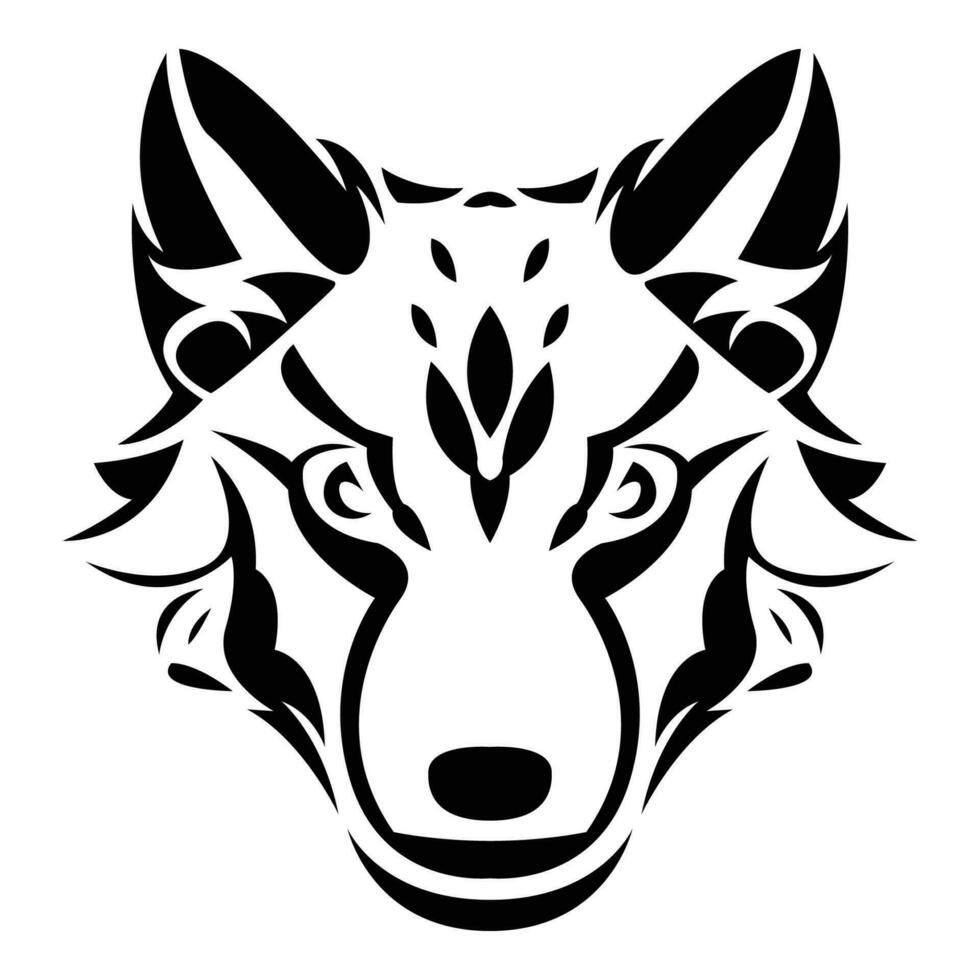 einfach abstrakt Wolf Kopf Logo Vektor ikonisch Illustration