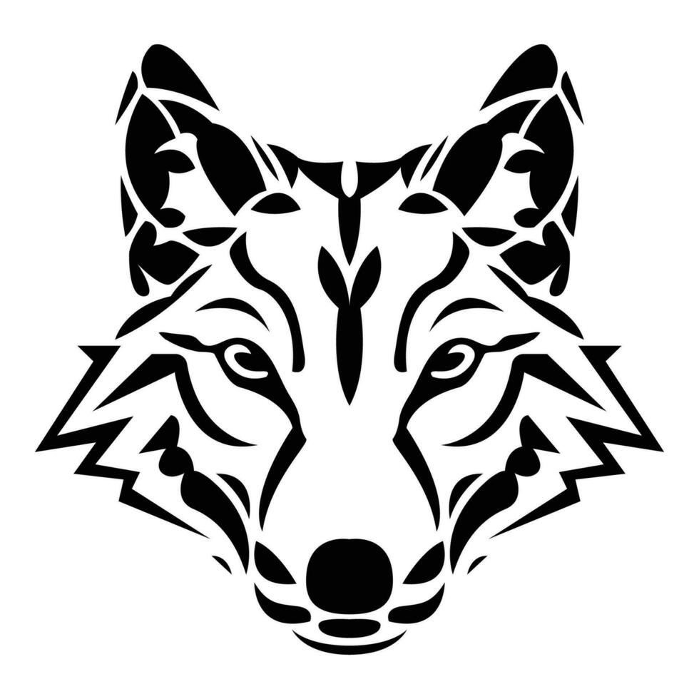 einfach abstrakt Wolf Kopf Logo Vektor ikonisch Illustration