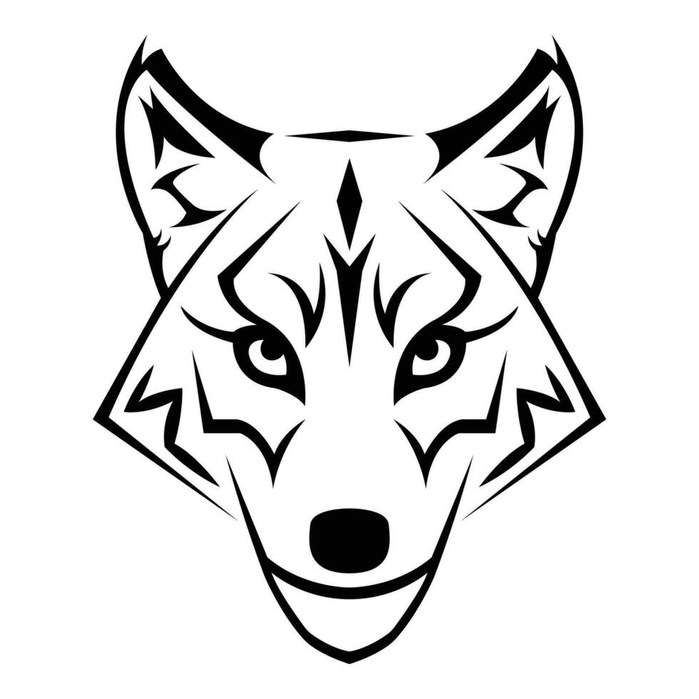 einfach abstrakt Wolf Kopf Logo Vektor ikonisch Illustration