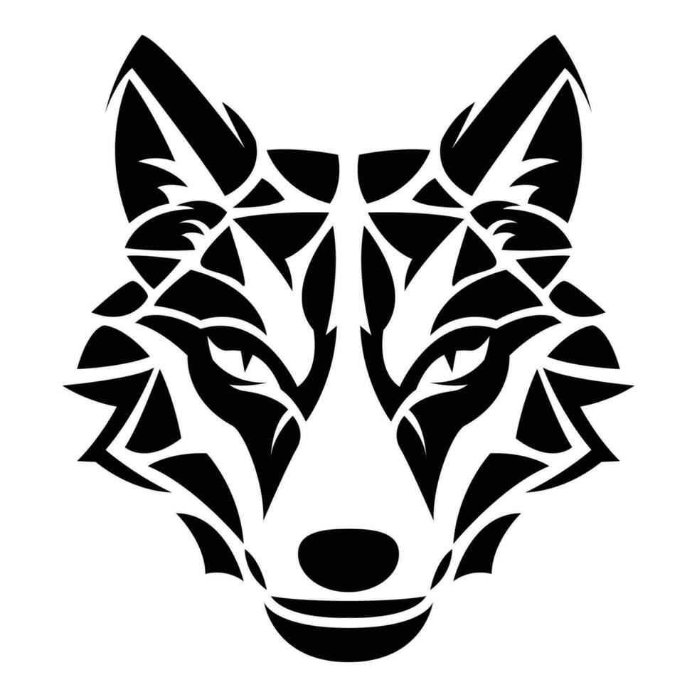 einfach abstrakt Wolf Kopf Logo Vektor ikonisch Illustration