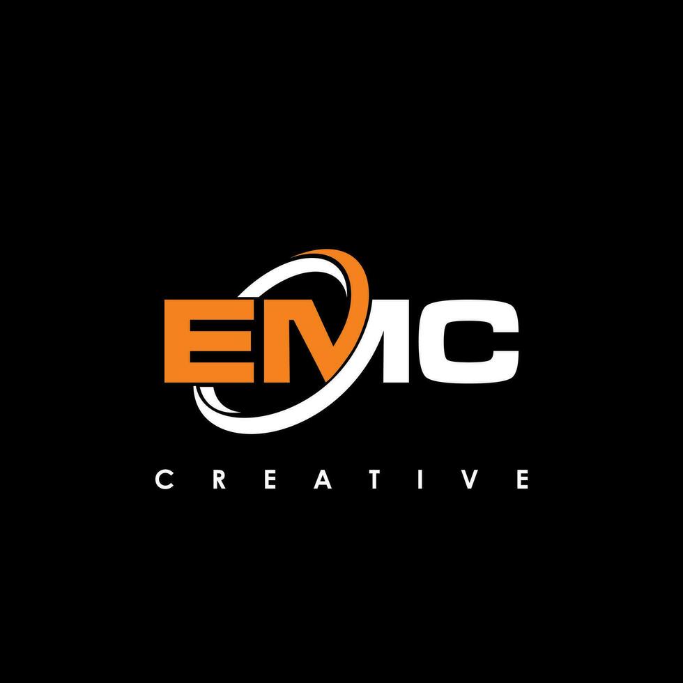 emc brev första logotyp design mall vektor illustration