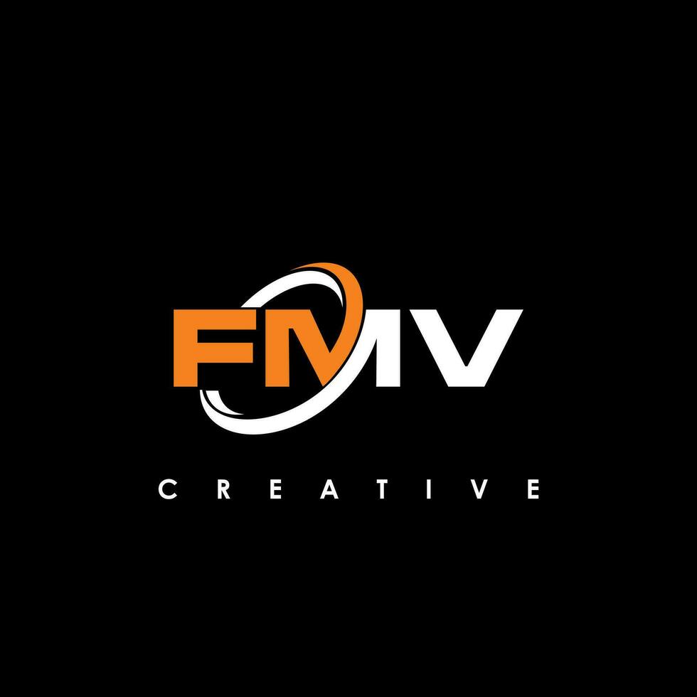 fmv brev första logotyp design mall vektor illustration