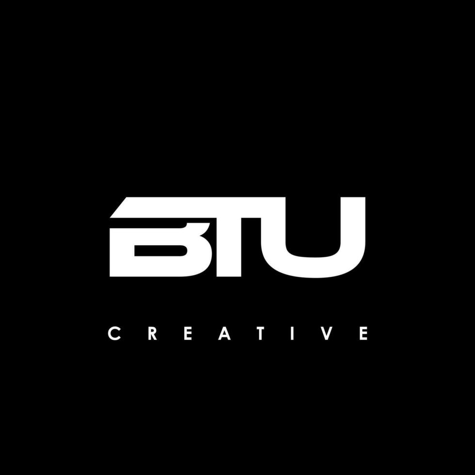 btu brev första logotyp design mall vektor illustration