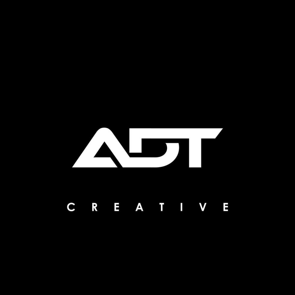 adt brev första logotyp design mall vektor illustration