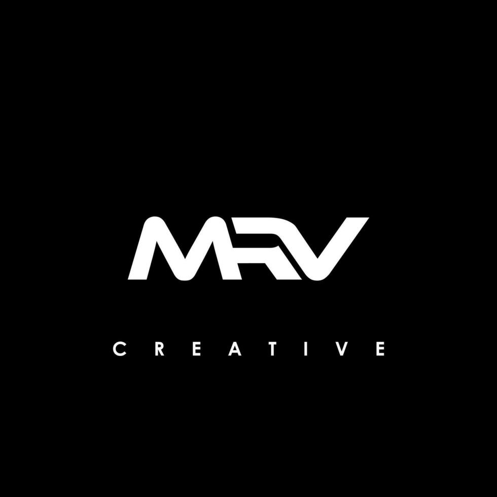 Mrv Brief Initiale Logo Design Vorlage Vektor Illustration