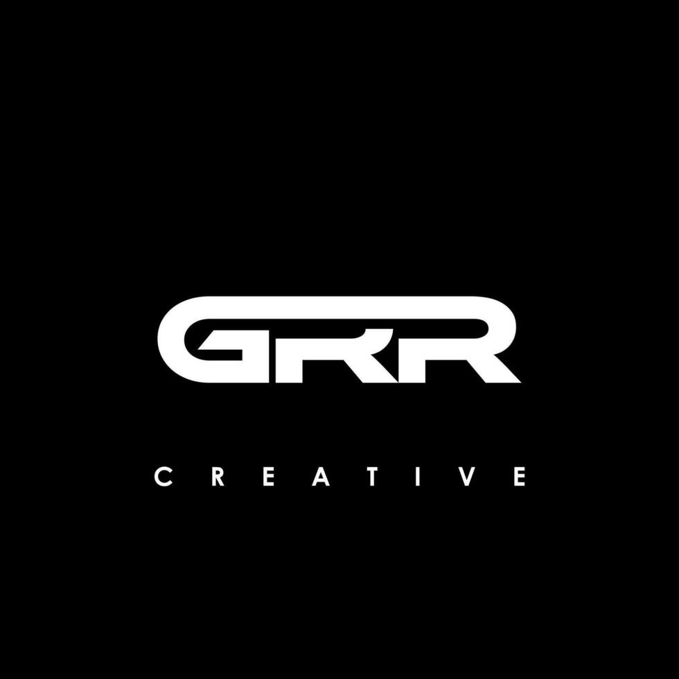 grr brev första logotyp design mall vektor illustration