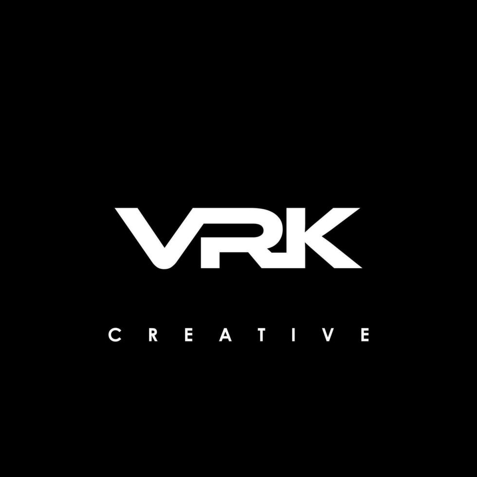 vrk Brief Initiale Logo Design Vorlage Vektor Illustration