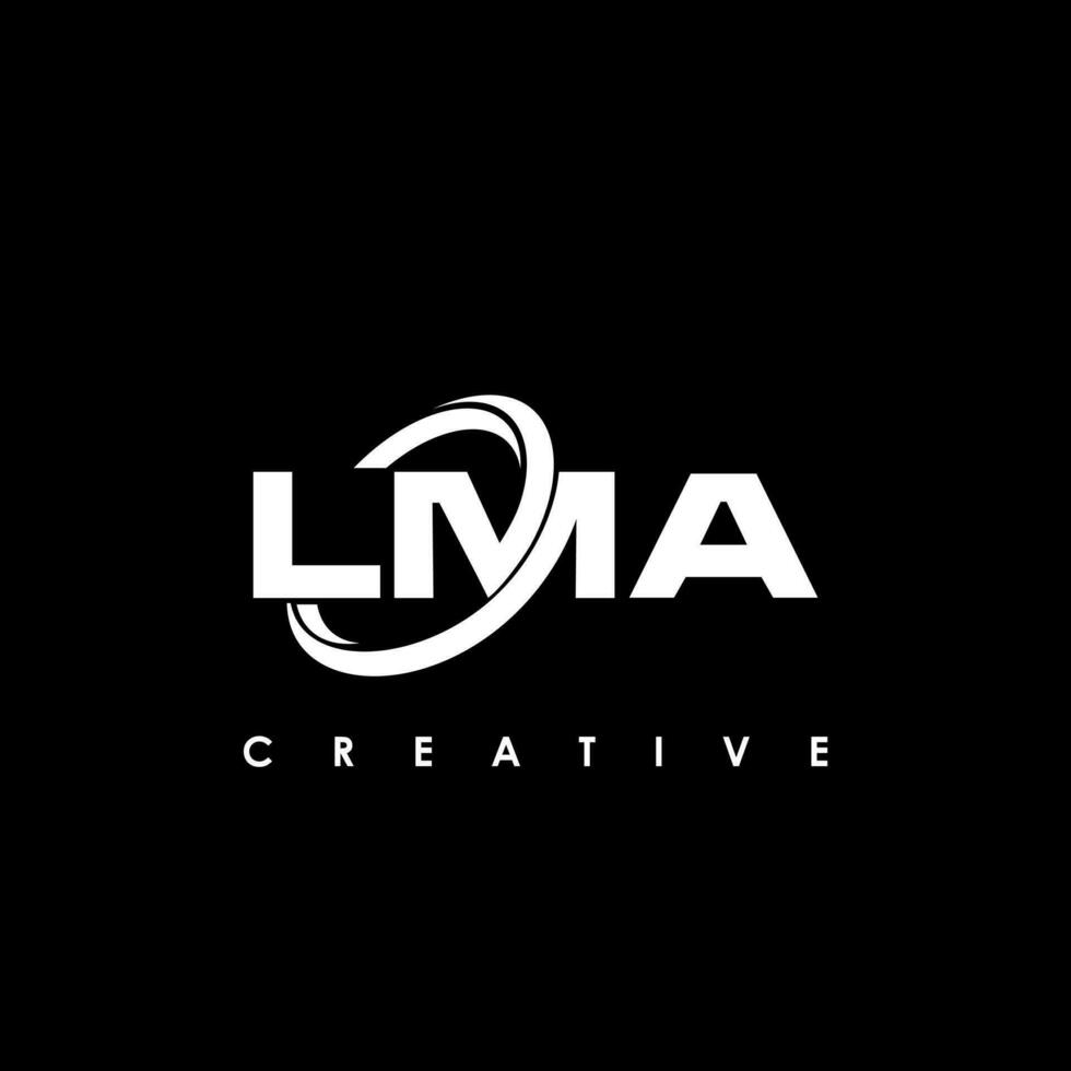 lma brev första logotyp design mall vektor illustration