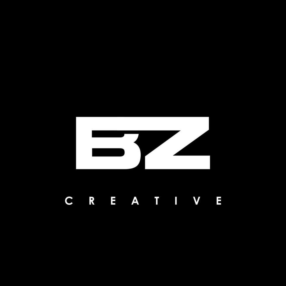 bz brev första logotyp design mall vektor illustration