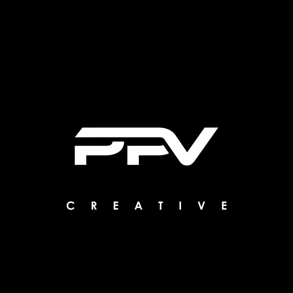 ppv Brief Initiale Logo Design Vorlage Vektor Illustration