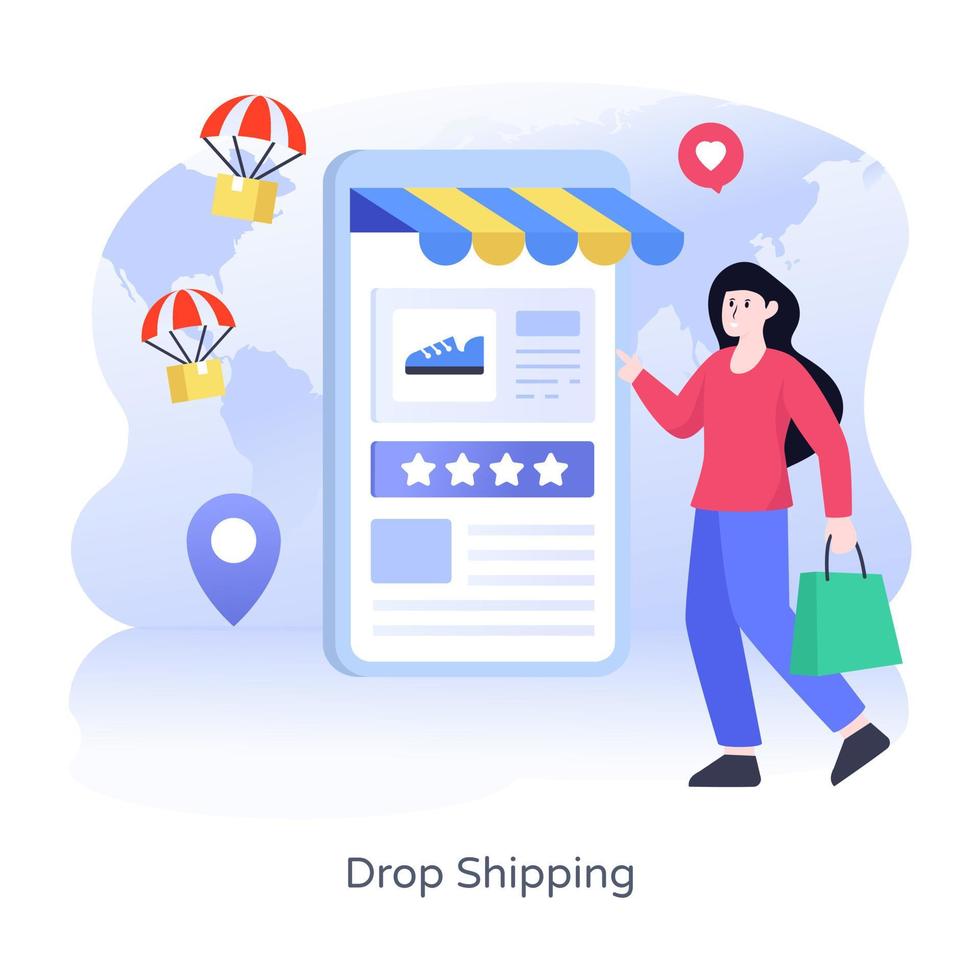 dropshipping online vektor